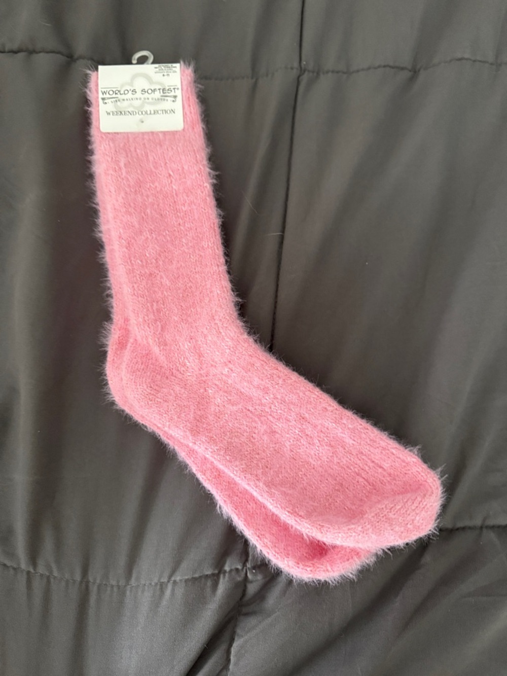 Plush Fuzzy Socks candy pink size 6-11
